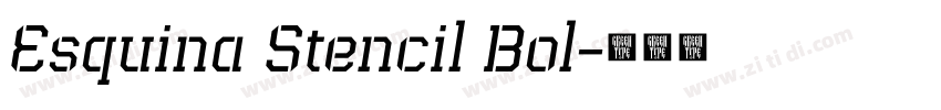 Esquina Stencil Bol字体转换